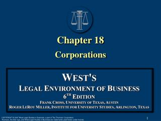 Chapter 18 Corporations