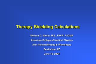 Therapy Shielding Calculations