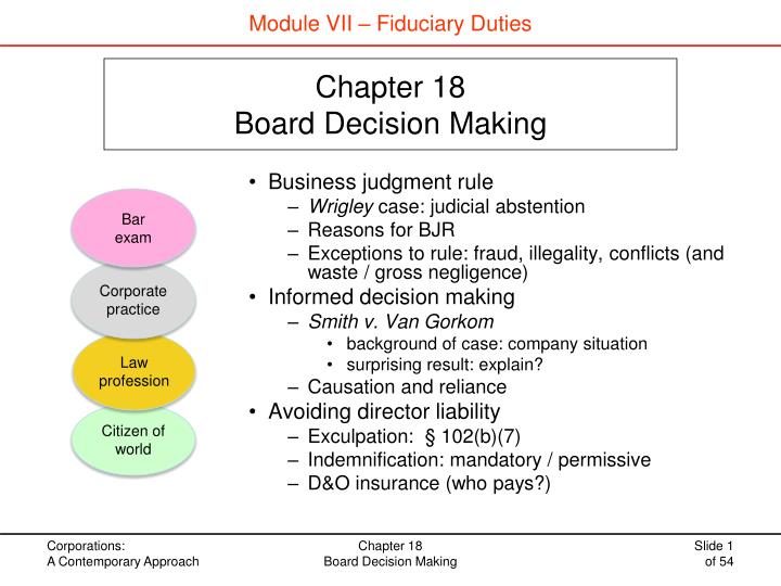 chapter 18 board decision making
