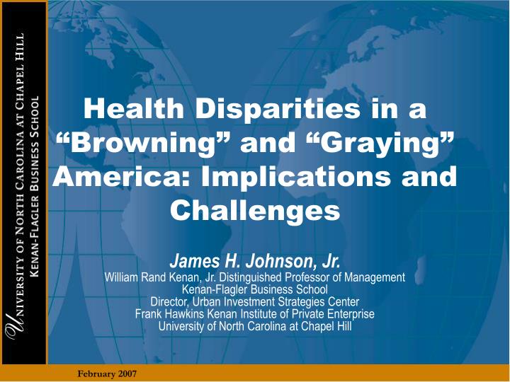health disparities in a browning and graying america implications and challenges