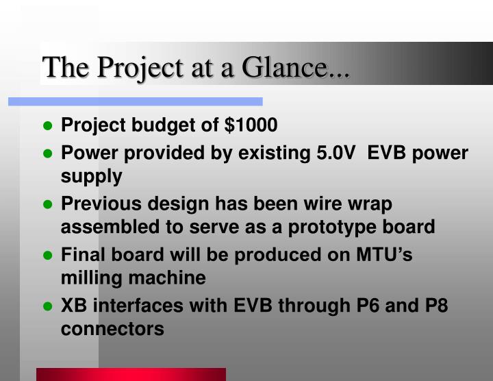 the project at a glance