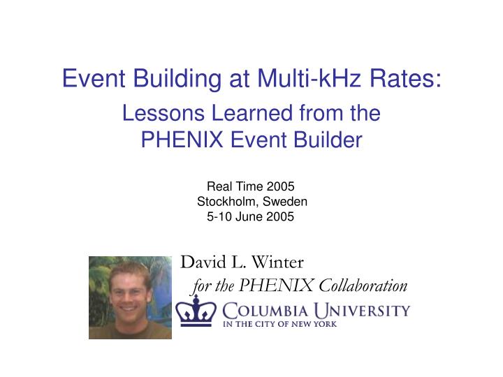 event building at multi khz rates