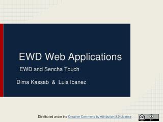 EWD Web Applications
