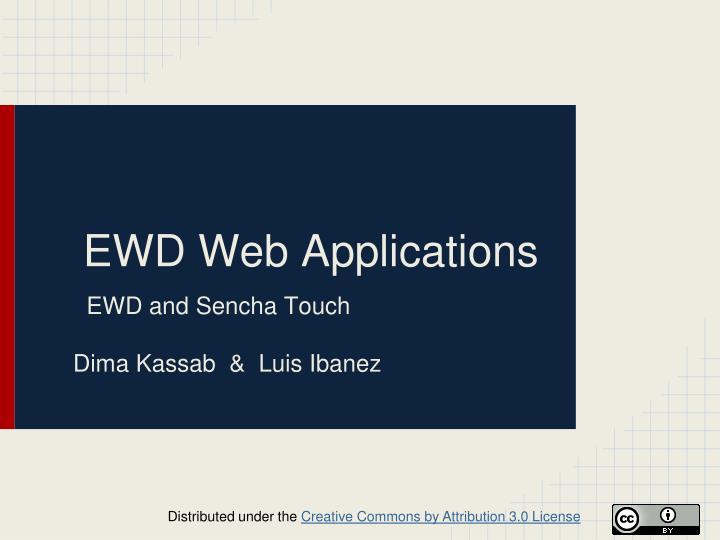 ewd web applications