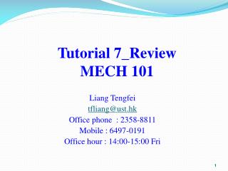 Tutorial 7_Review MECH 101