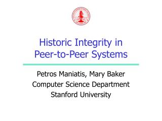 Historic Integrity in Peer-to-Peer Systems