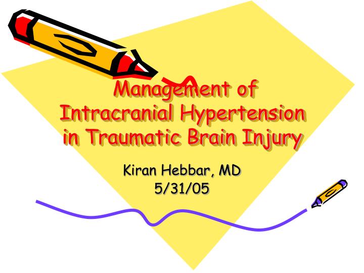 management of intracranial hypertension in traumatic brain injury