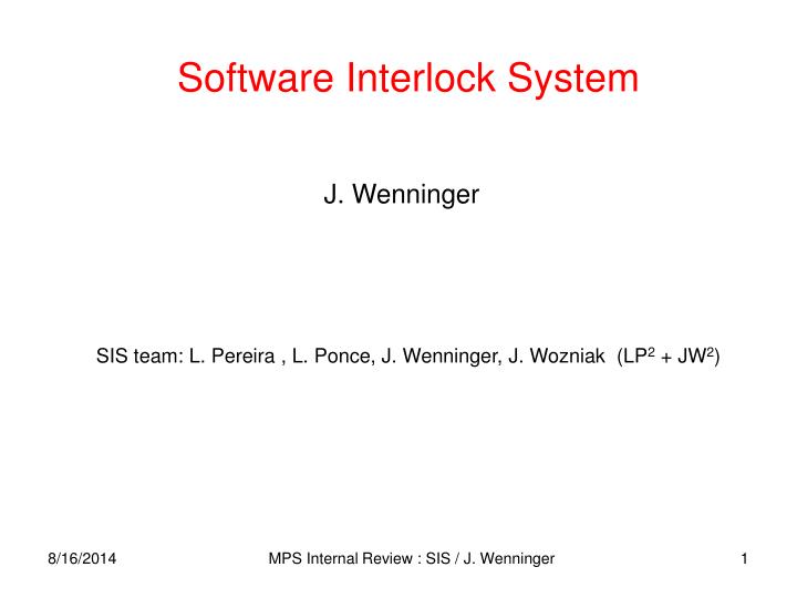 software interlock system