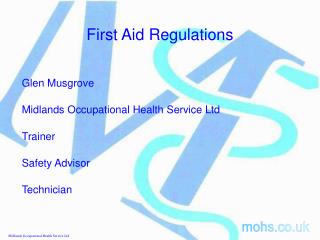 First Aid Regulations