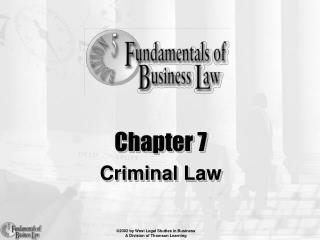 Chapter 7 Criminal Law