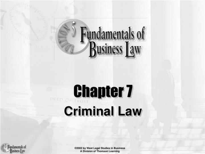 chapter 7 criminal law