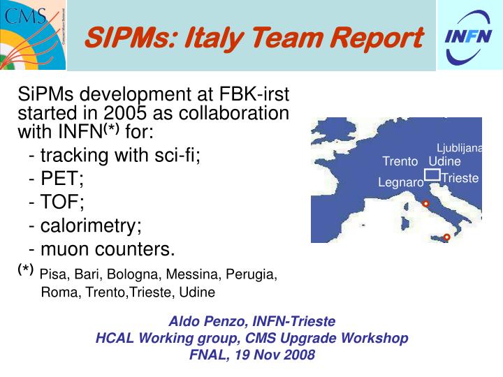 sipms italy team report