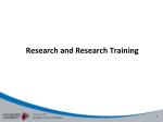 Research and Research Training - slide 1