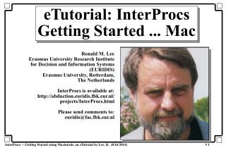 eTutorial: InterProcs Getting Started ... Mac