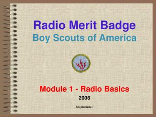 Radio Merit Badge Boy Scouts of America