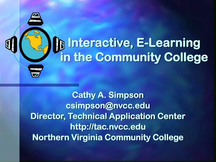 interactive e learning in the community college
