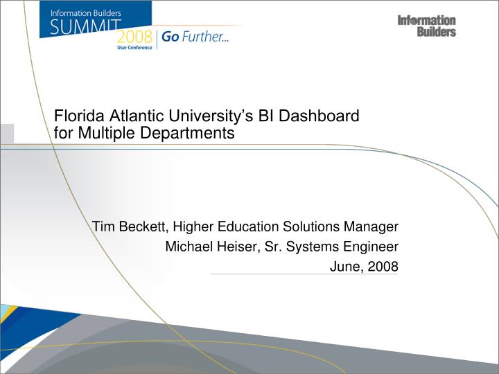 florida atlantic university s bi dashboard for multiple departments