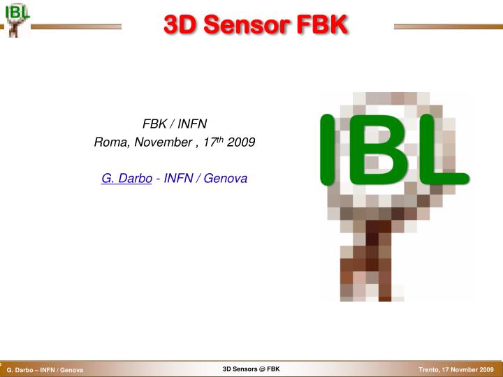 3d sensor fbk