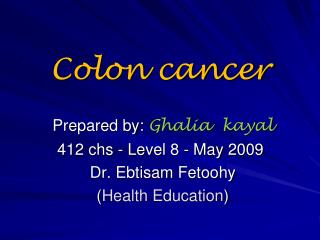 Colon cancer