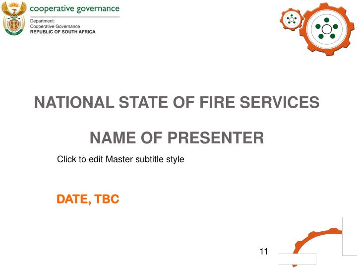 national state of fire services name of presenter