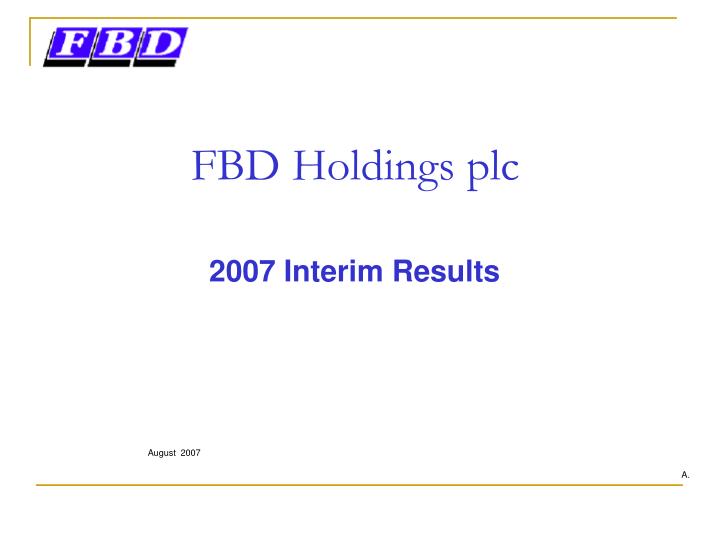 fbd holdings plc