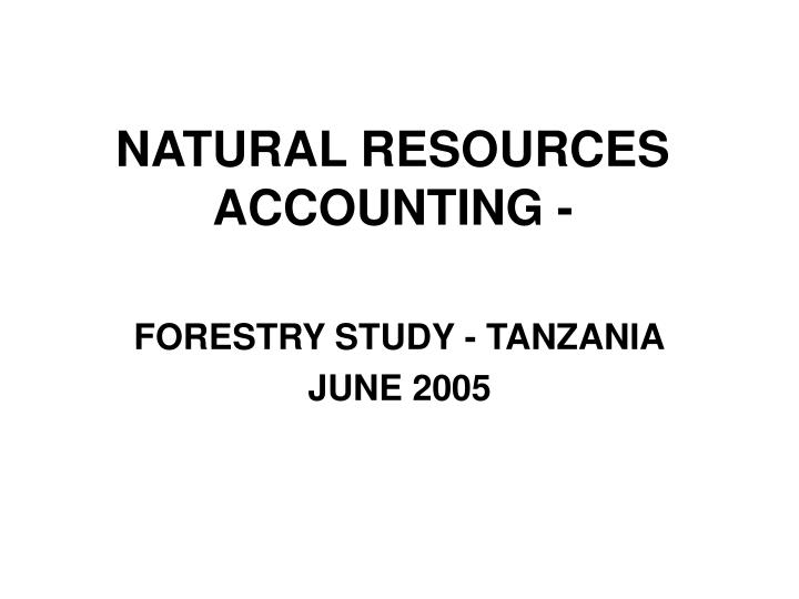 natural resources accounting