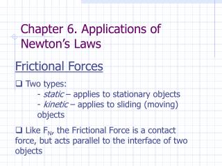 Frictional Forces