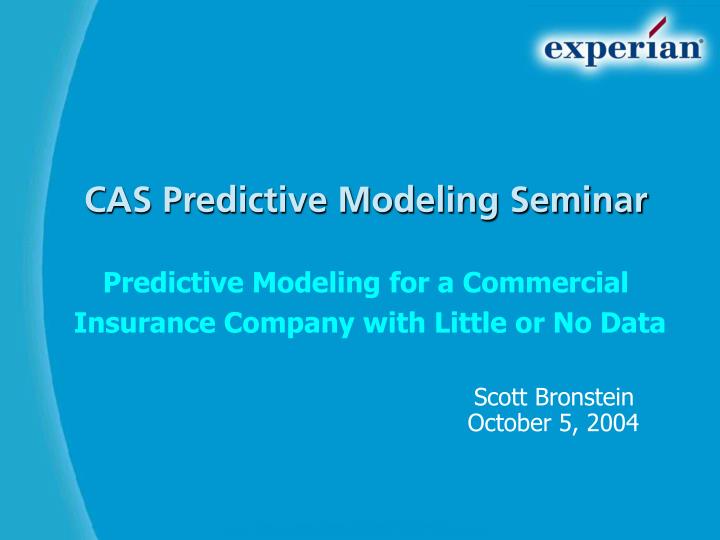 cas predictive modeling seminar