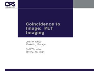 Coincidence to Image: PET Imaging