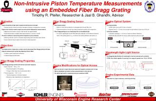 Non-Intrusive Piston Temperature Measurements using an Embedded Fiber Bragg Grating