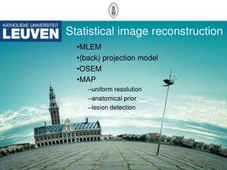 Statistical image reconstruction