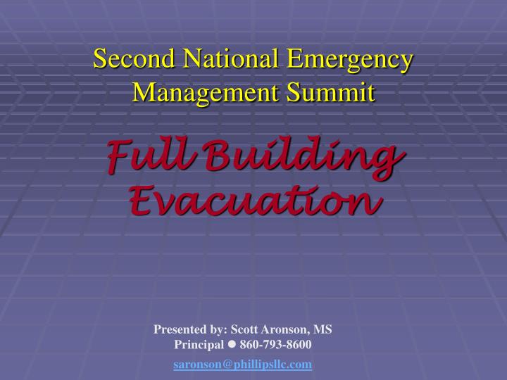 second national emergency management summit