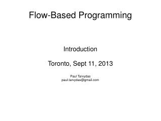 Flow-Based Programming