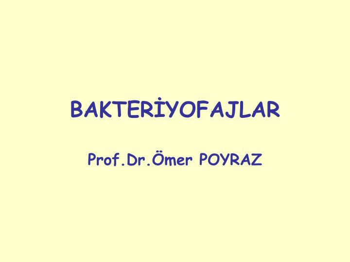 bakter yofajlar