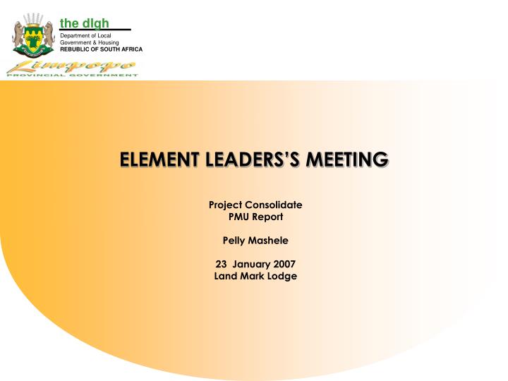 element leaders s meeting