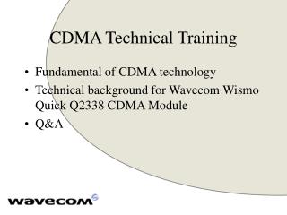 CDMA Technical Training