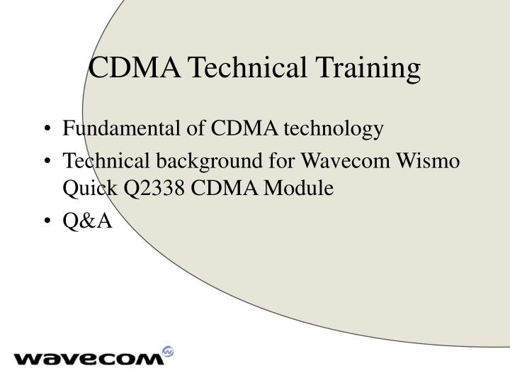 cdma technical training