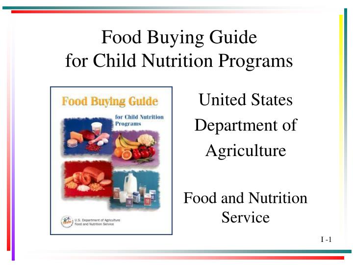 food buying guide for child nutrition programs