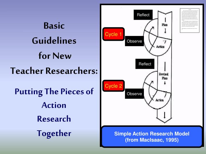 basic guidelines for new teacher researchers putting the pieces of action research together
