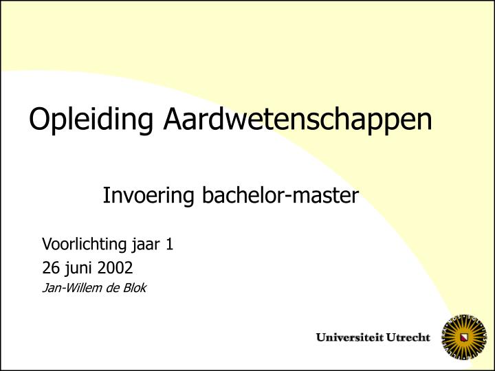 opleiding aardwetenschappen