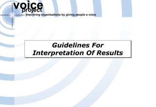 Guidelines For Interpretation Of Results