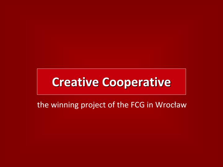 the winning project of the fcg in wroc aw