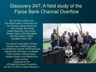 Discovery 247; A field study of the Faroe Bank Channel Overflow
