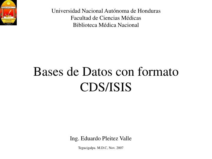 bases de datos con formato cds isis