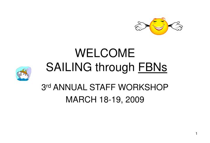 welcome sailing through fbns