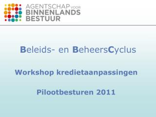 b eleids en b eheers c yclus