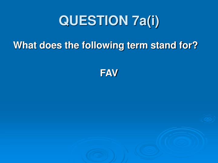 question 7a i