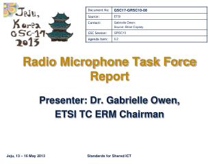 Radio Microphone Task Force Report