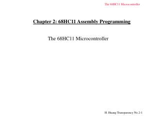 Chapter 2: 68HC11 Assembly Programming