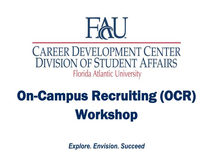 on campus recruiting ocr workshop